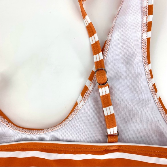 NaNa NWT Orange Striped LES ILES Naomi Bralette Bikini Top, XS - Picture 11 of 16